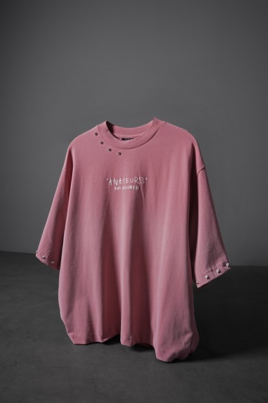 Erkek Gül Kurusu Amateur Spreyli Boxy Fit Tshirt