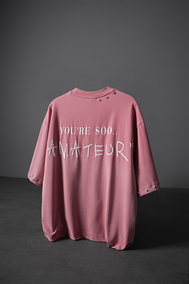 Erkek Gül Kurusu Amateur Spreyli Boxy Fit Tshirt