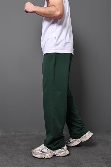 Erkek Haki Basic 2 İplik Baggy Kalıp Eşofman