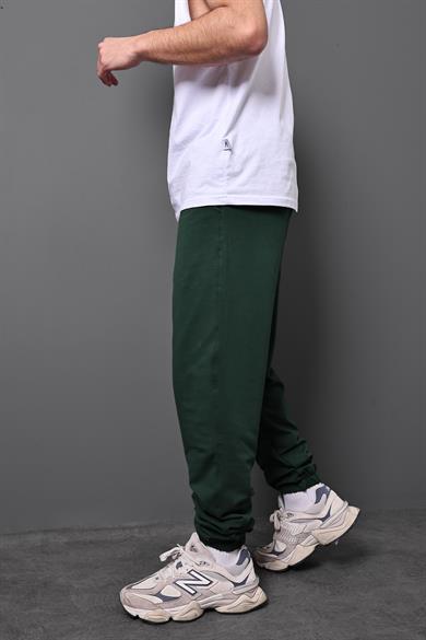 Erkek Haki Basic 2 İplik Jogger Eşofman