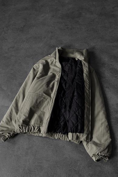 Erkek Haki Dolumlu Bomber Mont