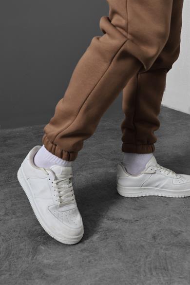 Erkek Kahve Basic Paça Lastikli Eşofman