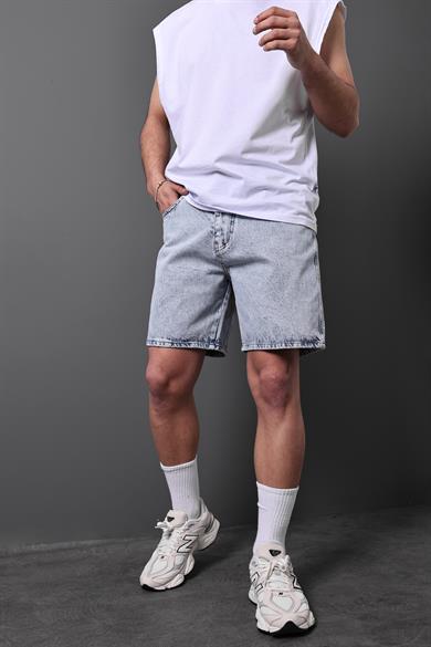 Erkek Kardesen Taşlı Diz Üstü Denim Şort