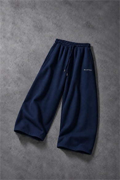 Erkek Lacivert Basic Baggy Eşofman