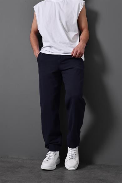 Erkek Lacivert Gabardin Kumaş Pantolon