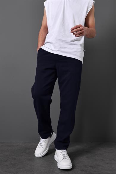 Erkek Lacivert Gabardin Kumaş Pantolon