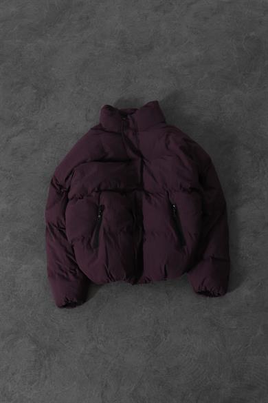 Erkek Mürdüm All Oversize Şişme Mont