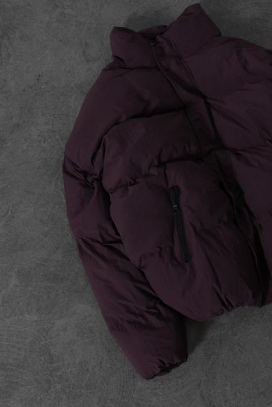 Erkek Mürdüm All Oversize Şişme Mont