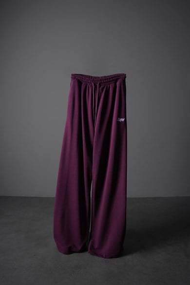 Erkek Mürdüm Basic Baggy Eşofman