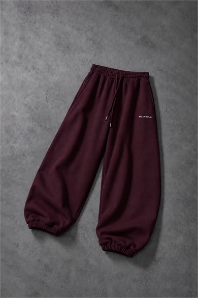 Erkek Mürdüm Basic Jogger Eşofman