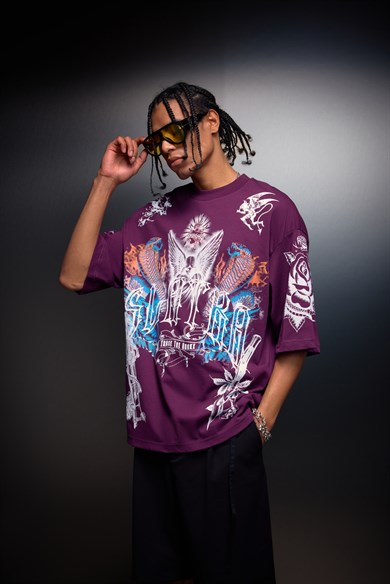 Erkek Mürdüm La Familia Es Todo Oversize Tshirt