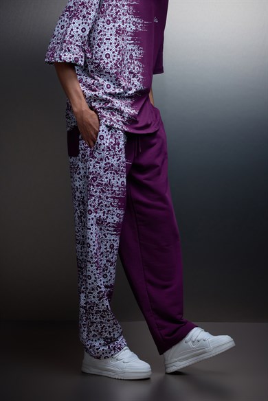 Erkek Mürdüm Side Effect Baggy Eşofman