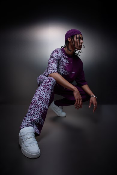 Erkek Mürdüm Side Effect Baggy Eşofman