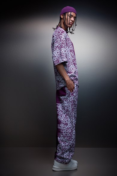 Erkek Mürdüm Side Effect Baggy Eşofman