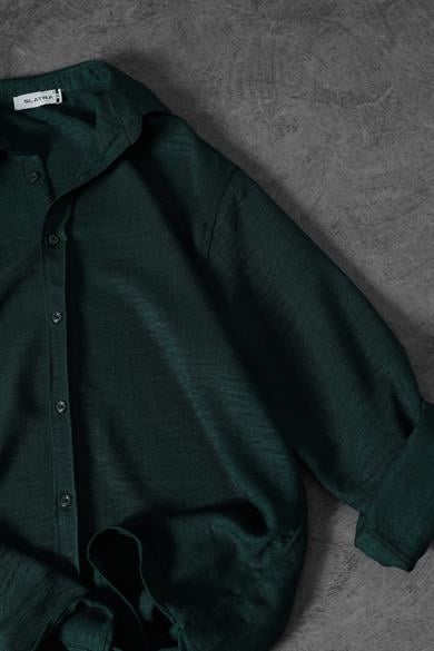 Erkek Nefti Oversize Sofia İnce Keten Gömlek