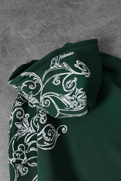 Erkek Nefti Victories Kol Patch Kapüşonlu Oversize Sweatshirt