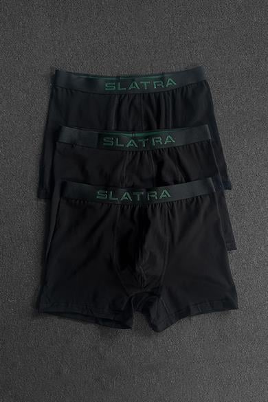 Erkek Siyah Basic 3lü Boxer