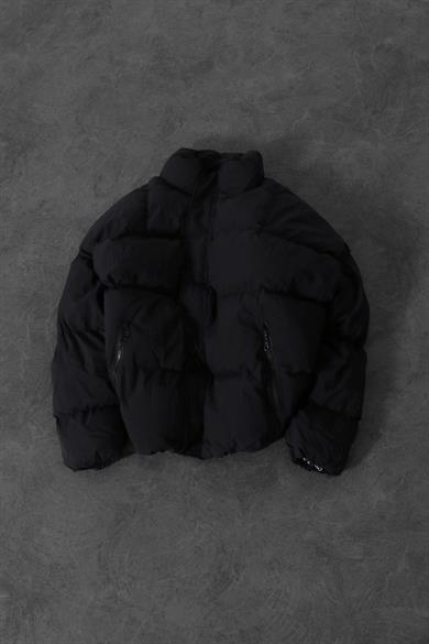Erkek Siyah All Oversize Şişme Mont