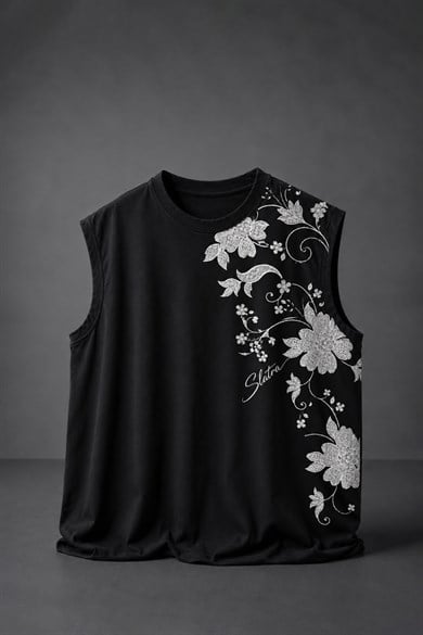 Erkek Siyah Ascend Sıfır Kol Oversize Atlet
