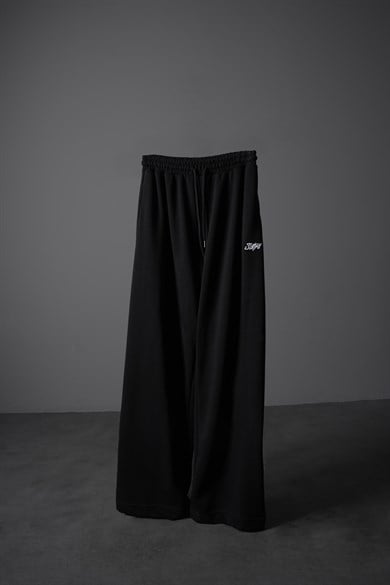Erkek Siyah Basic Baggy Eşofman