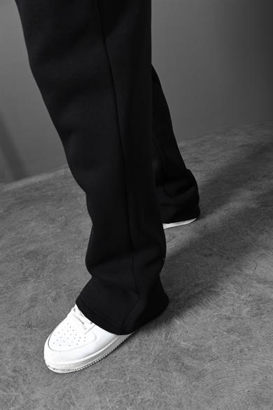 Erkek Siyah Basic Baggy Kalıp Eşofman