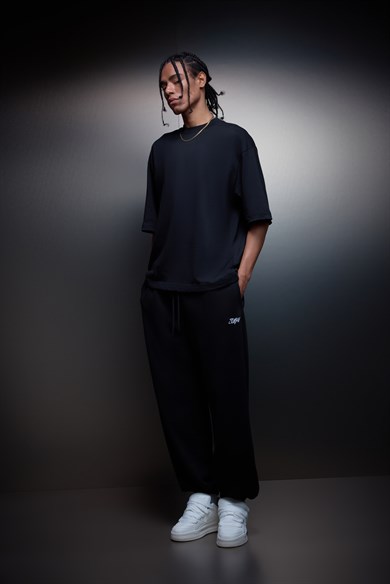 Erkek Siyah Basic Jogger Eşofman