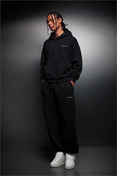 Erkek Siyah Basic Jogger Eşofman