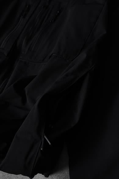 Erkek Siyah Dolumlu Paraşüt Kumaş Astarlı Mont