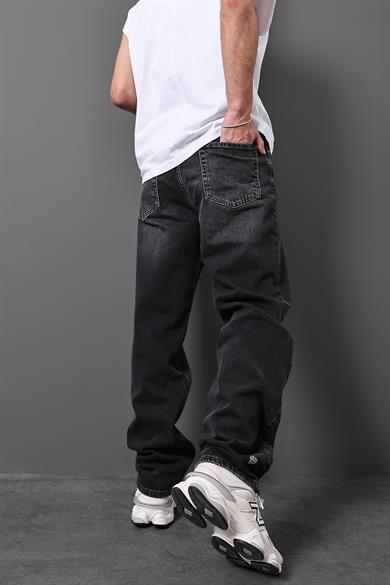 Erkek Siyah Free Spirit Nakışlı Taşlı Baggy Pantolon