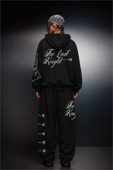 Erkek Siyah Knight Baggy Eşofman