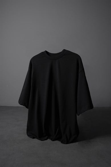 Erkek Siyah Oversize Basic Tshirt