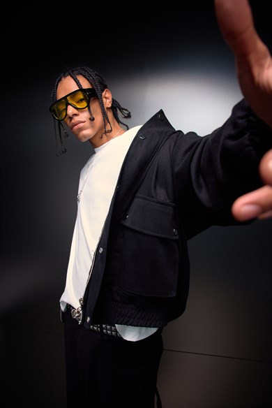 Erkek Siyah Oversize Cepli Gabardin Ceket