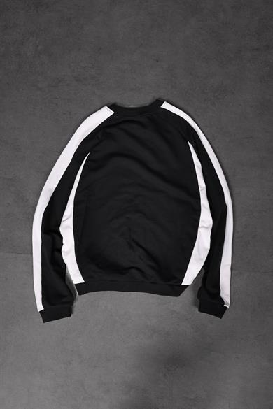 Erkek Siyah Reach Baskılı Oversize Sweatshirt