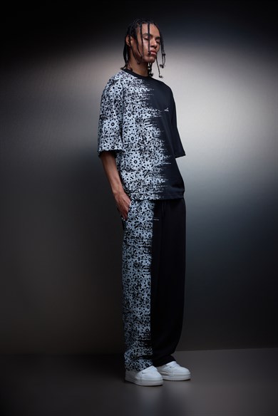 Erkek Siyah Side Effect Baggy Eşofman