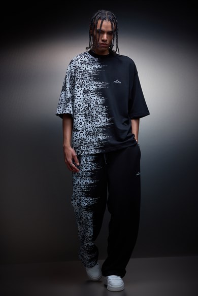 Erkek Siyah Side Effect Baggy Eşofman