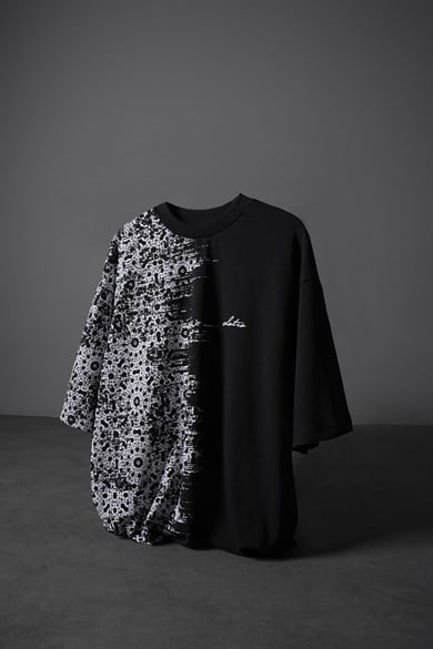 Erkek Siyah Side Effect Oversize Tshirt