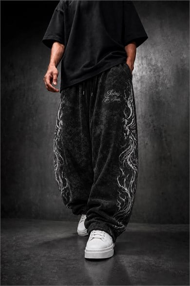 Erkek Siyah TTS Studio Baggy Eşofman