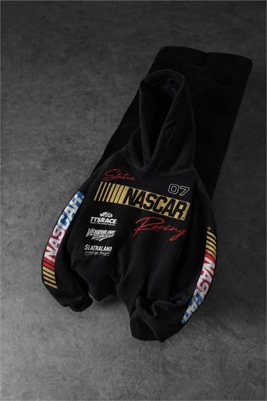 Erkek Siyah Venomline Oversize Hoodie