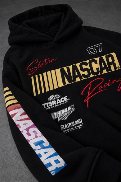 Erkek Siyah Venomline Oversize Hoodie
