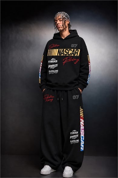 Erkek Siyah Venomline Oversize Hoodie