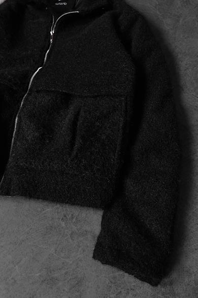 Erkek Siyah Yünlü Astarlı Kaşe Ceket