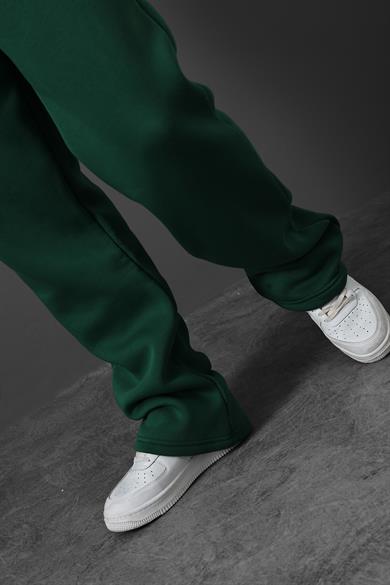 Erkek Yeşil Basic Baggy Kalıp Eşofman