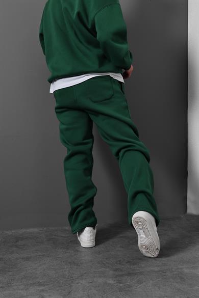 Erkek Yeşil Basic Baggy Kalıp Eşofman