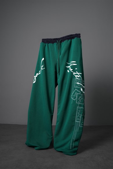 Erkek Yeşil Bite Back Kemer Detaylı Baggy Eşofman