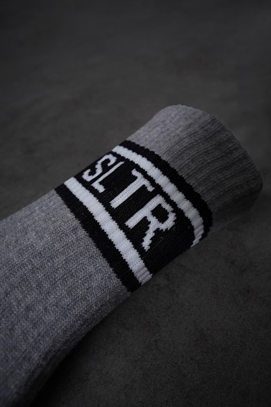 Gri SLTR Yazılı Çorap