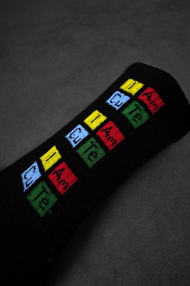 Siyah İ AM CUTE Çorap