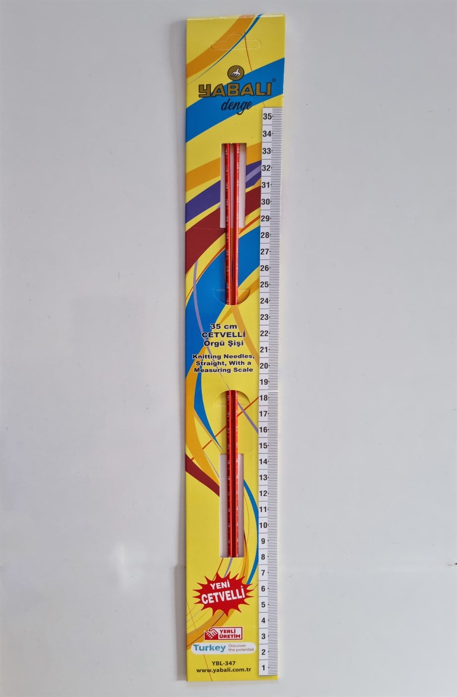 Yabalı 35 cm 3 Mm Cetvelli Örgü Şişi