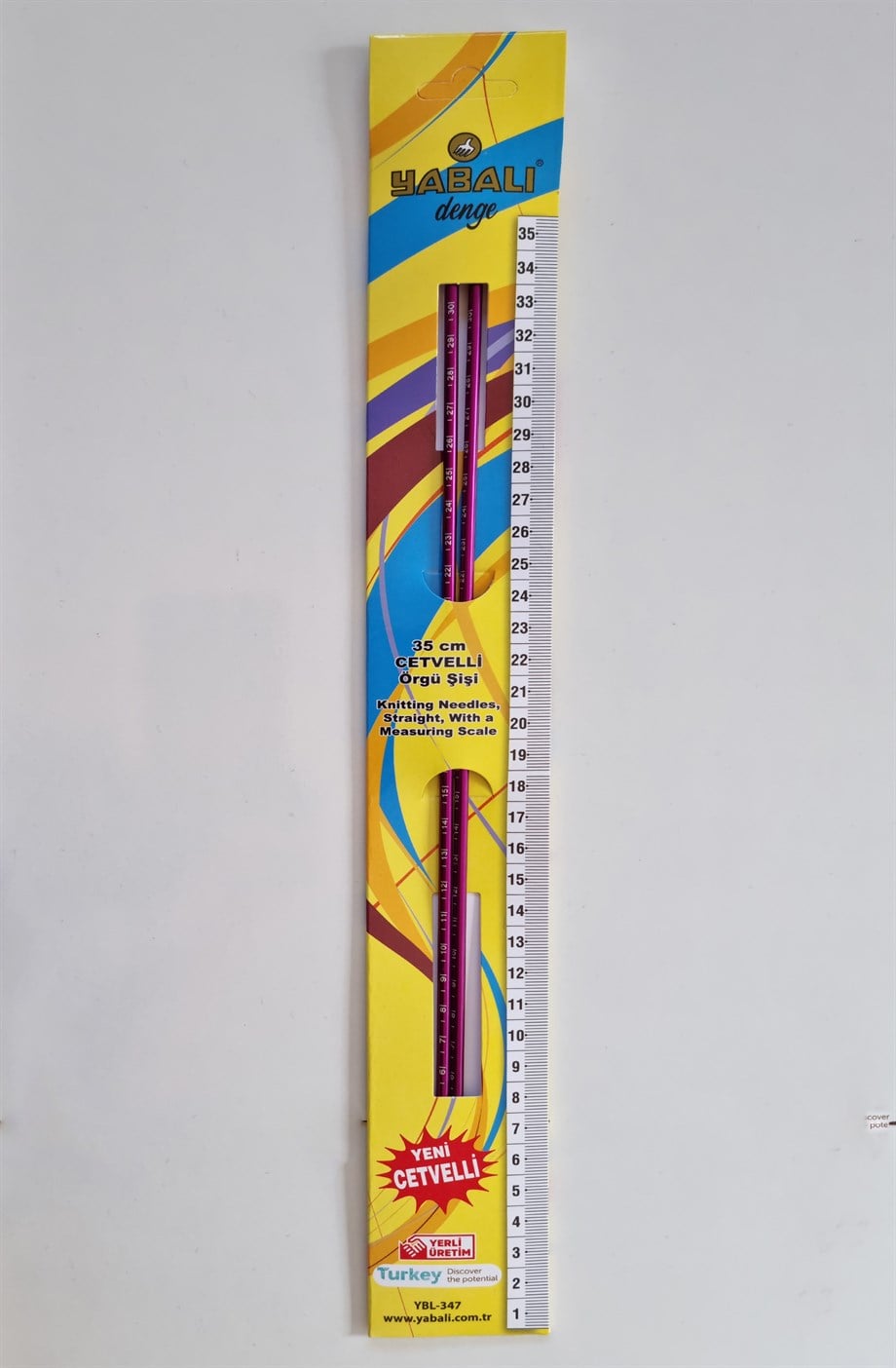 Yabalı 35 cm 4 Mm Cetvelli Örgü Şişi