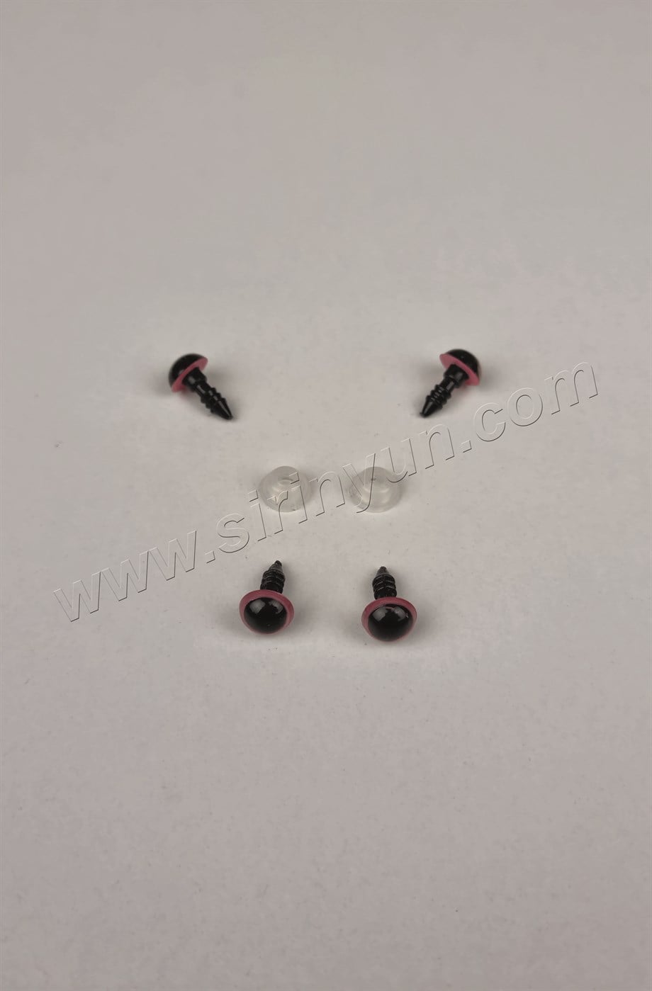 Vidalı Pembe Amigurumi Gözü 8 mm 3 Çift