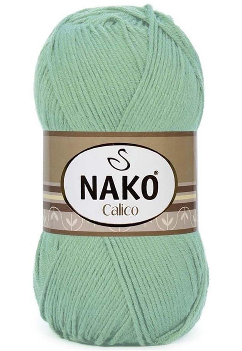 Nako Calico 6553 Açık Yeşil El Örgü İpi 